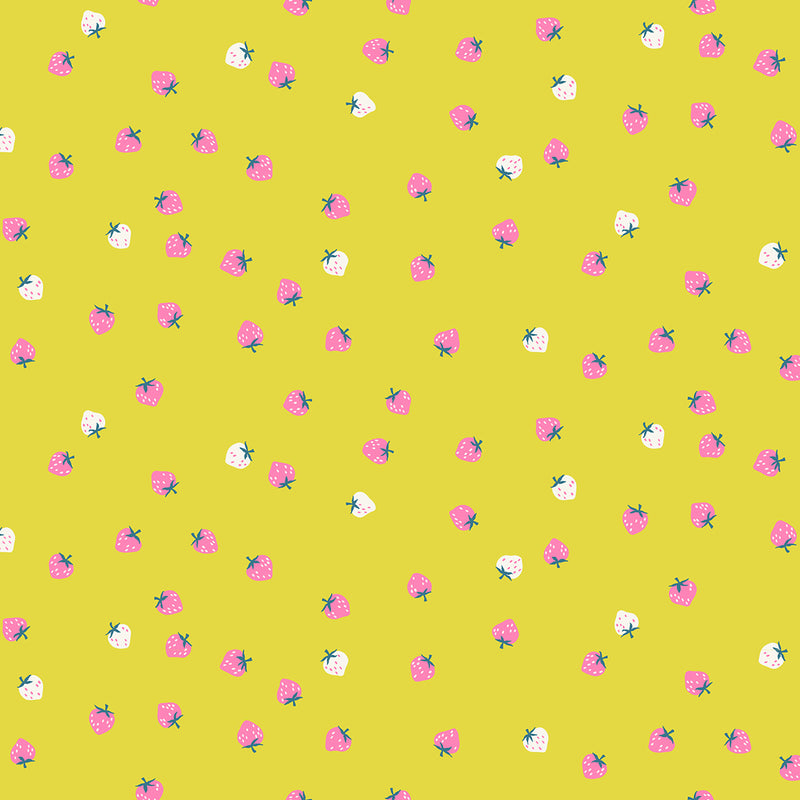 Strawberry | Ruby Star Society | Mini Berry - Citron | Kimberly Kight | Moda Fabrics