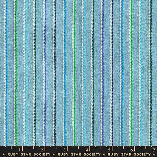 Warp & Weft Mystic Fable | Ruby Star Society | Sketch Stripe Twist Weave - Soft Blue | Alexia Marcelle Abegg | Moda Fabrics