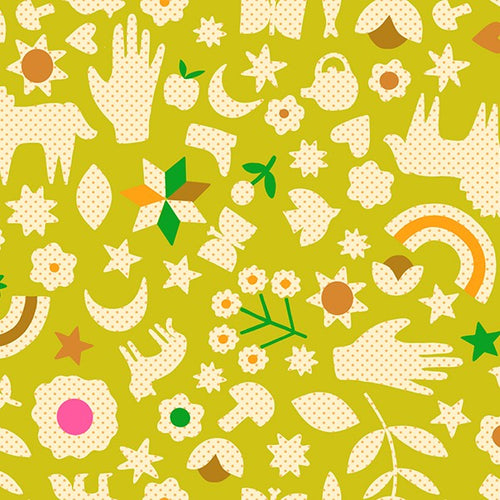 Catnap | Ruby Star Society | Little Luck - Pistachio | Alexia Marcelle Abegg | Moda Fabrics