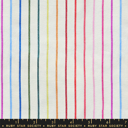 Warp & Weft Mystic Fable | Ruby Star Society | Rainbow Stripe - Natural | Alexia Marcelle Abegg | Moda Fabrics