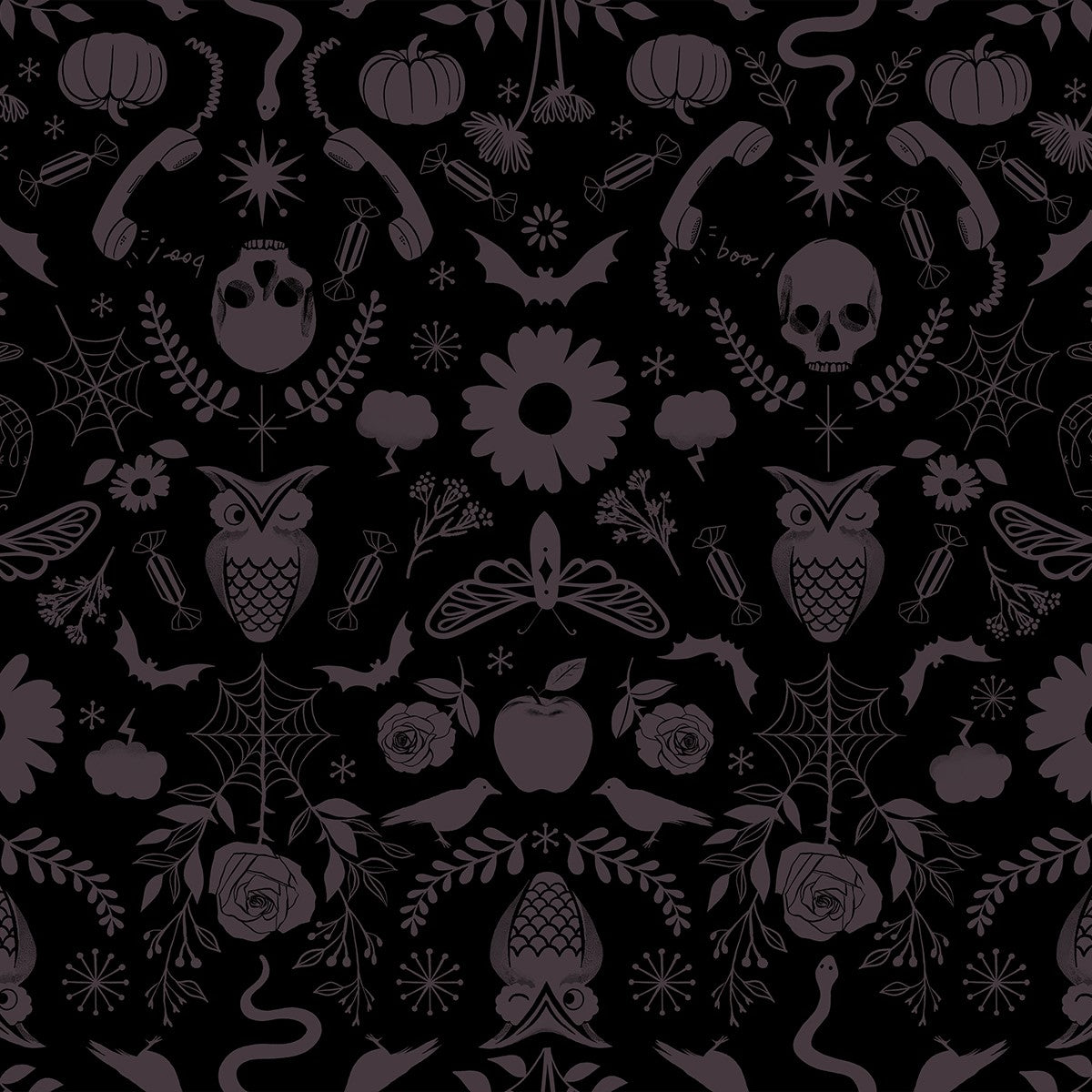 Good Spirits: Creepy Damask in Black Good Spirits: Creepy Damask in Black