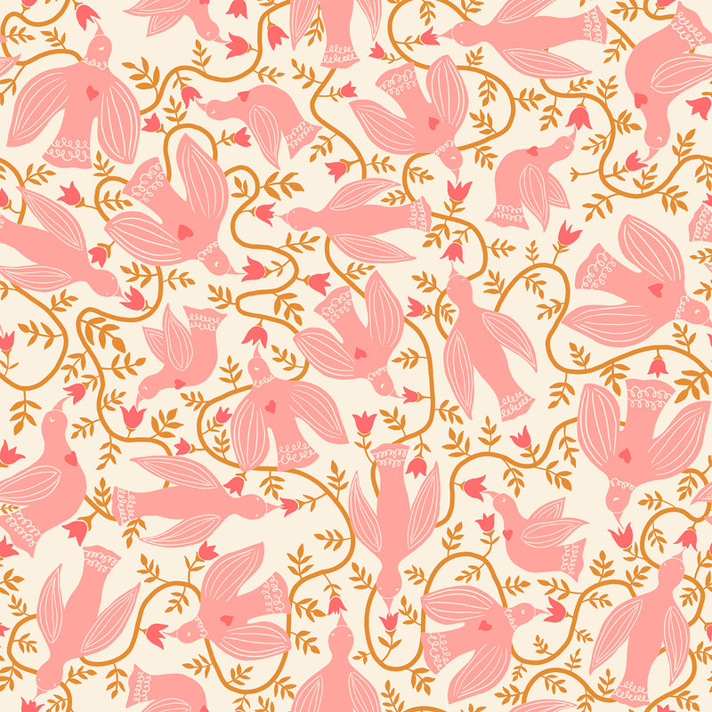 Endpaper | Ruby Star Society | Hummingbirds - Natural | Jen Hewett | Moda Fabrics