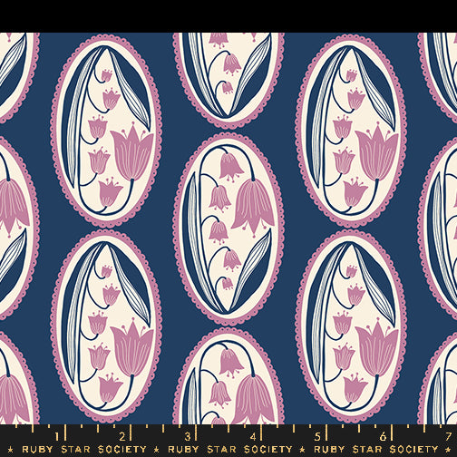 Endpaper | Ruby Star Society | Lily of the Valley Cameo - Bluebell | Jen Hewett | Moda Fabrics