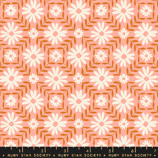 Endpaper | Ruby Star Society | Floral Endpaper - Bashful | Jen Hewett | Moda Fabrics