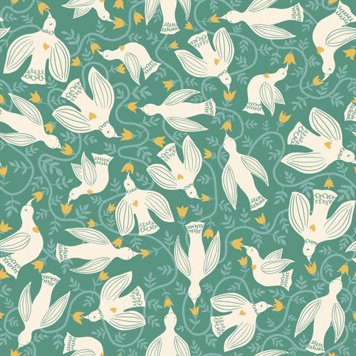 Endpaper |  Ruby Star Society | Hummingbirds - Watercress | Jen Hewett | Moda Fabrics