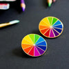 Rainbow Color Wheel Enamel Pin | The Gray Muse