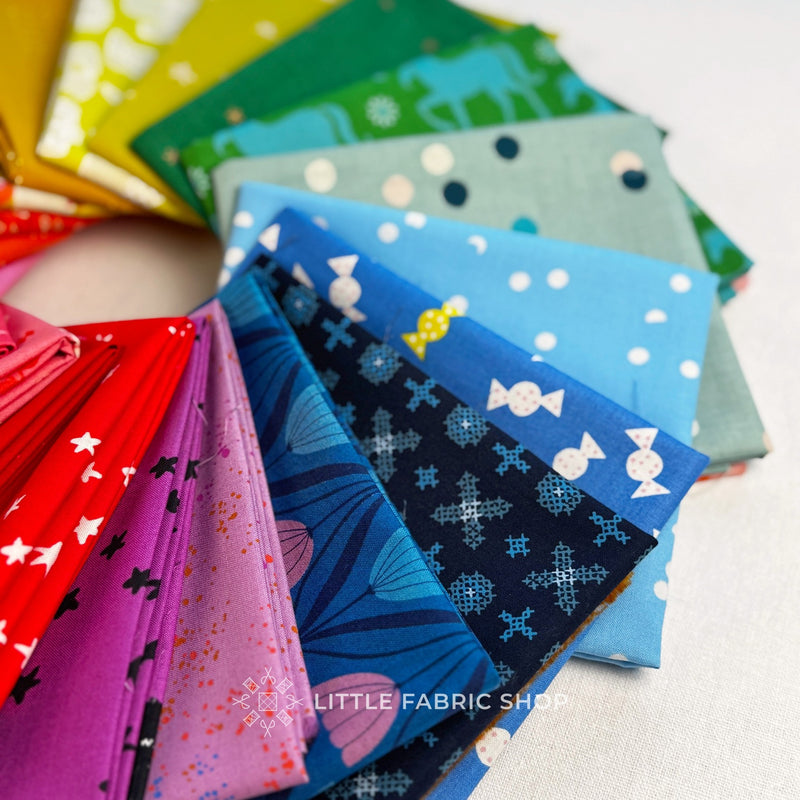 Rainbow Ruby Star Society Fat Quarter Bundle | Little Fabric Shop Curate Bundle