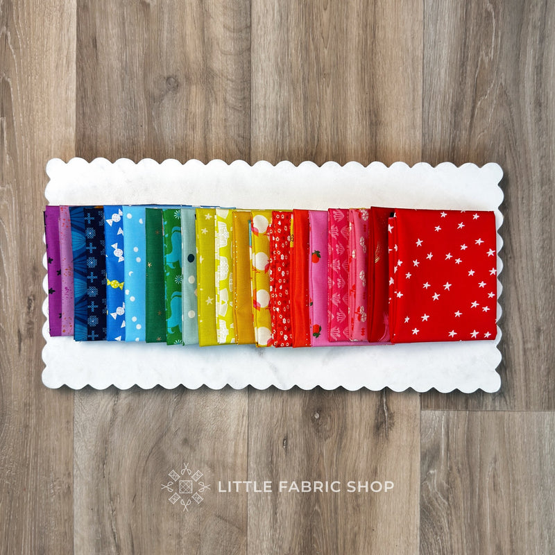 Rainbow Ruby Star Society Fat Quarter Bundle | Little Fabric Shop Curate Bundle