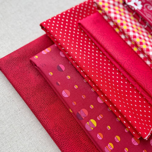 Red | Stash Builder Half Yard Bundle | Little Fabric Shop