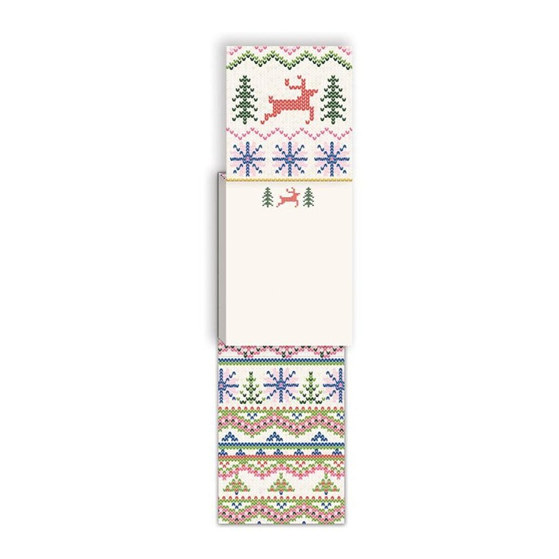 Bright Knit Reindeer Pocket Notepad