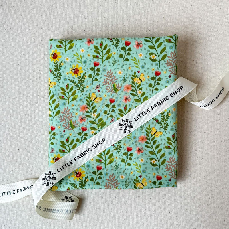 Destash - End of Bolt - 1 7/8 Yards - Garden Notes - Mint | Clothworks