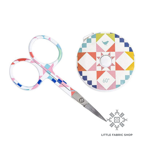 Retractable Tape Measure & Embroidery Scissors Duo | Riley Blake Designs