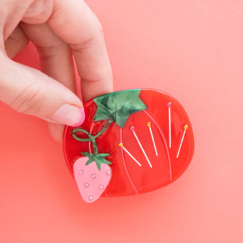 Sewing Tomato Pincushion | French Barrette | Hair Clip | Sarah Hearts