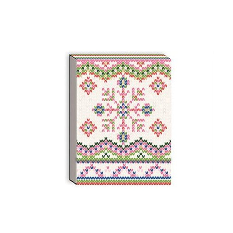 Bright Knit Snowflake Pocket Notepad
