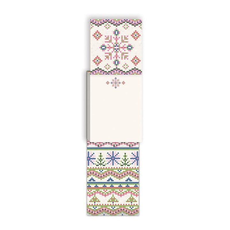 Bright Knit Snowflake Pocket Notepad