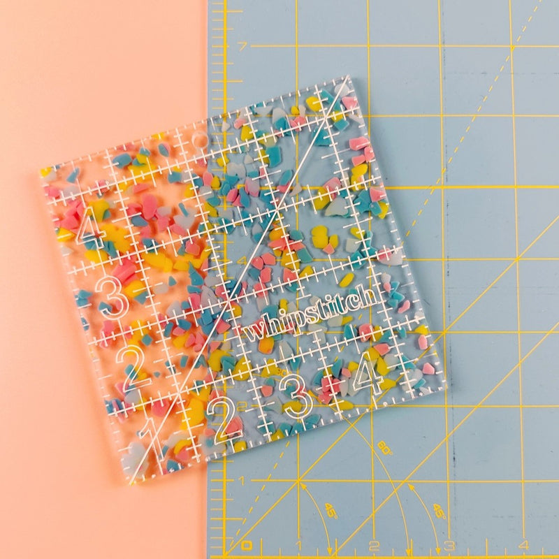 4.5 Inch Square Confetti Quilting Ruler | Whipstitch Handmade