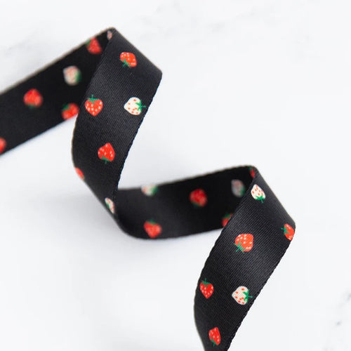 1" Webbing | Ruby Star Society | Strawberry Black | Kimberly Kight