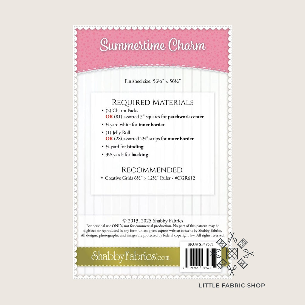 Summertime Charm | Quilt Pattern | Shabby Fabrics