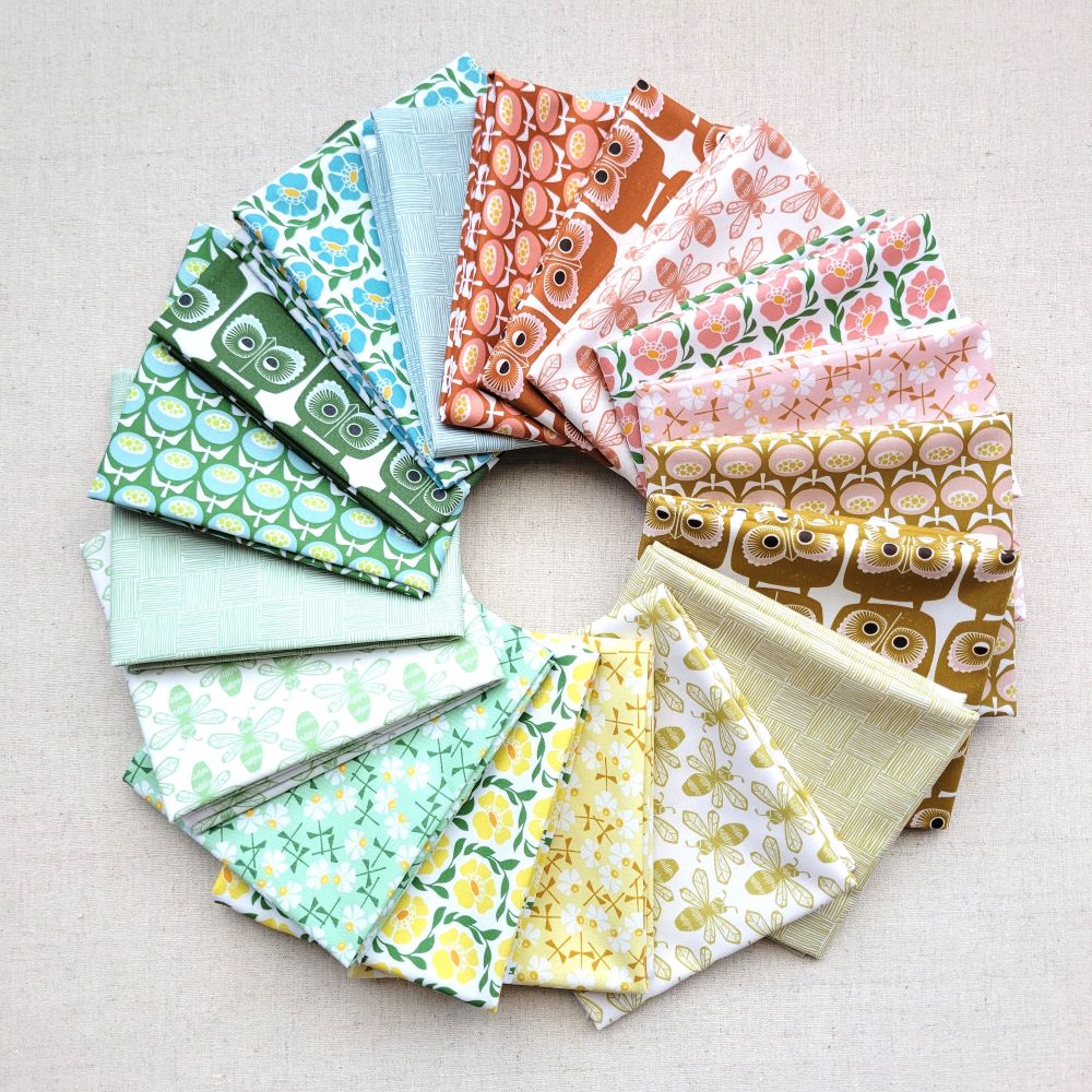 Cotton Quilt Fabric Color Story Curated Fat Quarter Bundle Back In