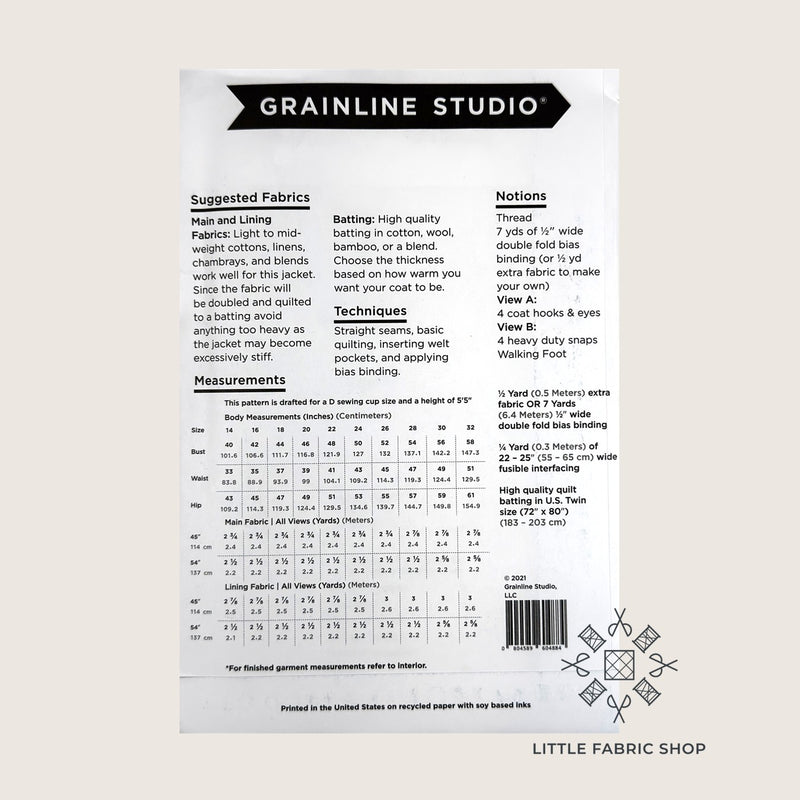 Tamarack Jacket | Quilt Jacket | Grainline Studio