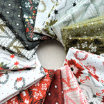 Tinsel on the Trail | Fat Quarter Bundle| Ash Cascade | Cotton + Steel Fabrics | Holiday Christmas Collection