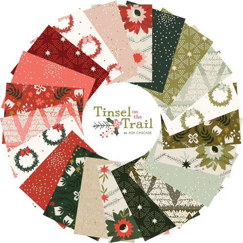 Tinsel on the Trail | Fat Quarter Bundle| Ash Cascade | Cotton + Steel Fabrics | Holiday Christmas Collection