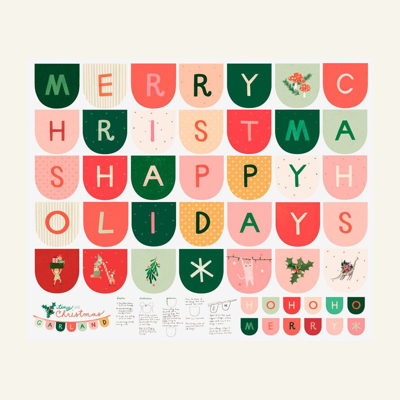 Tiny Christmas Garland Fabric Bundle | Lizzy House | Moda Fabrics