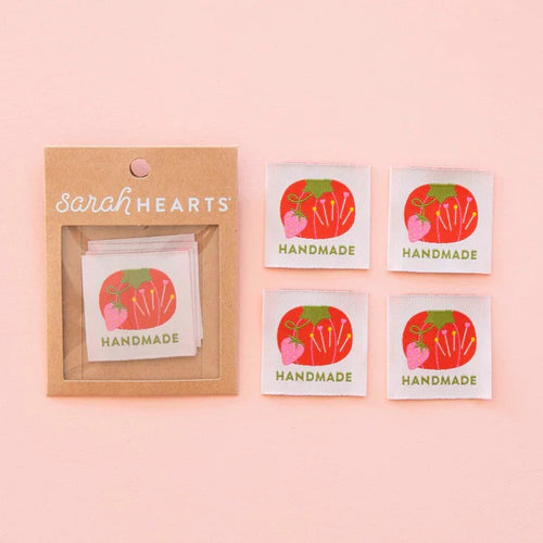 Tomato Pincushion Handmade | Fabric Labels | Sarah Hearts