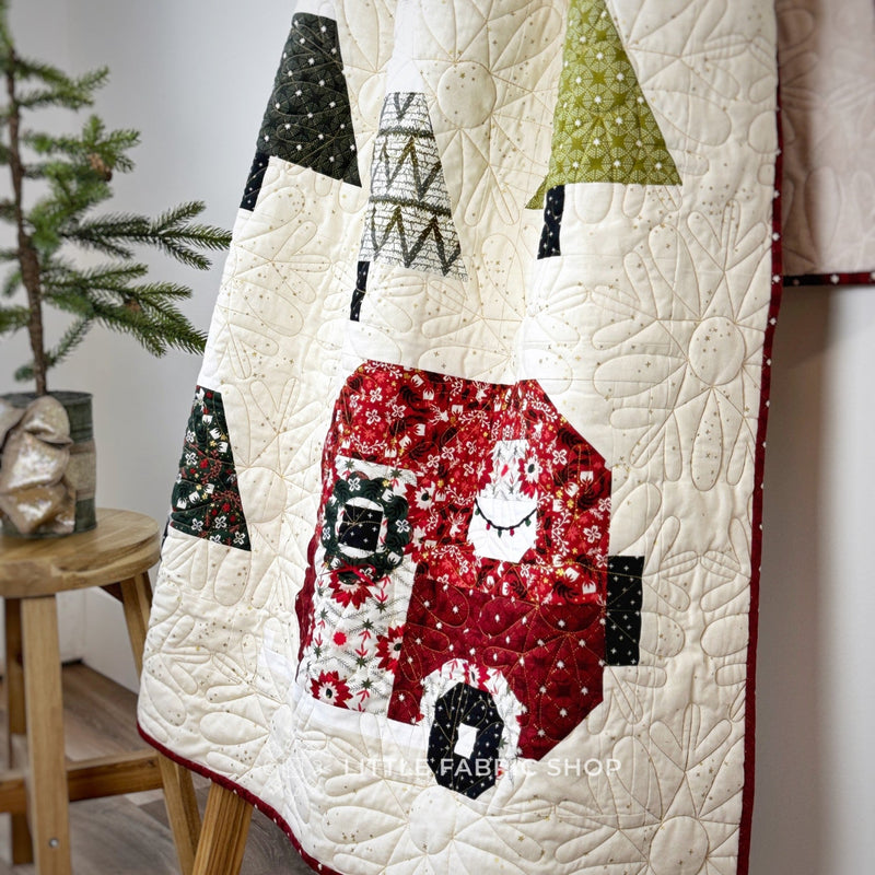 Up North Quilt | Holiday Fabric Bundle | Pen + Paper Patterns | Tinsel on the Trail | Christmas Quilt Kit