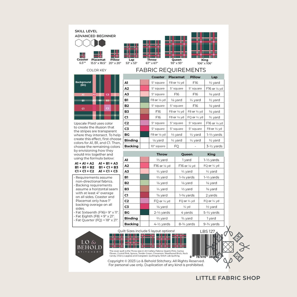 Upscale Plaid | Quilt Pattern | Lo & Behold Stitchery