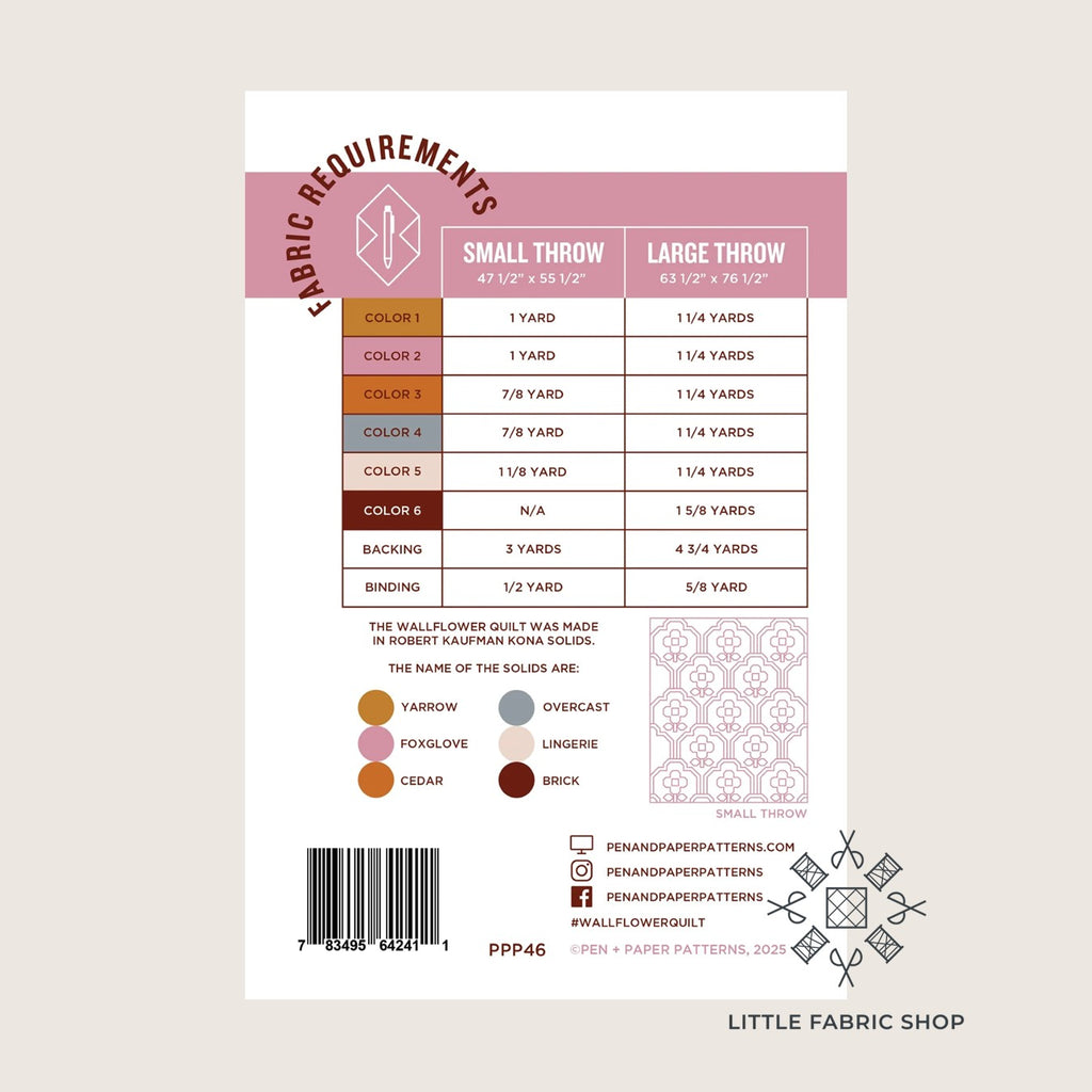 Wallflower | Quilt Pattern | Pen + Paper Patterns