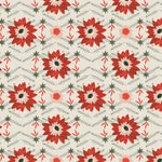 Tinsel on the Trail | Poinsettia - Crimson Metallic Fabric| Ash Cascade | Cotton + Steel Fabrics | Holiday Christmas Collection