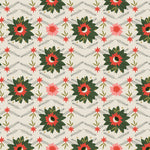 Tinsel on the Trail | Poinsettia - Mistletoe Metallic Fabric| Ash Cascade | Cotton + Steel Fabrics | Holiday Christmas Collection