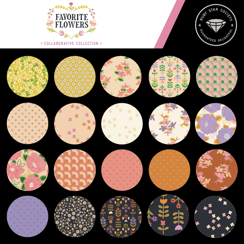 Favorite Flowers | Fat Quarter Bundle | Ruby Star Society | Moda Fabrics