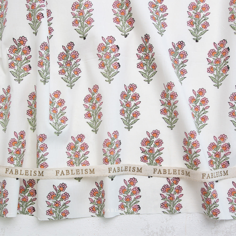 Wild Floral in Blushing | Indian Block Prints | Fableism