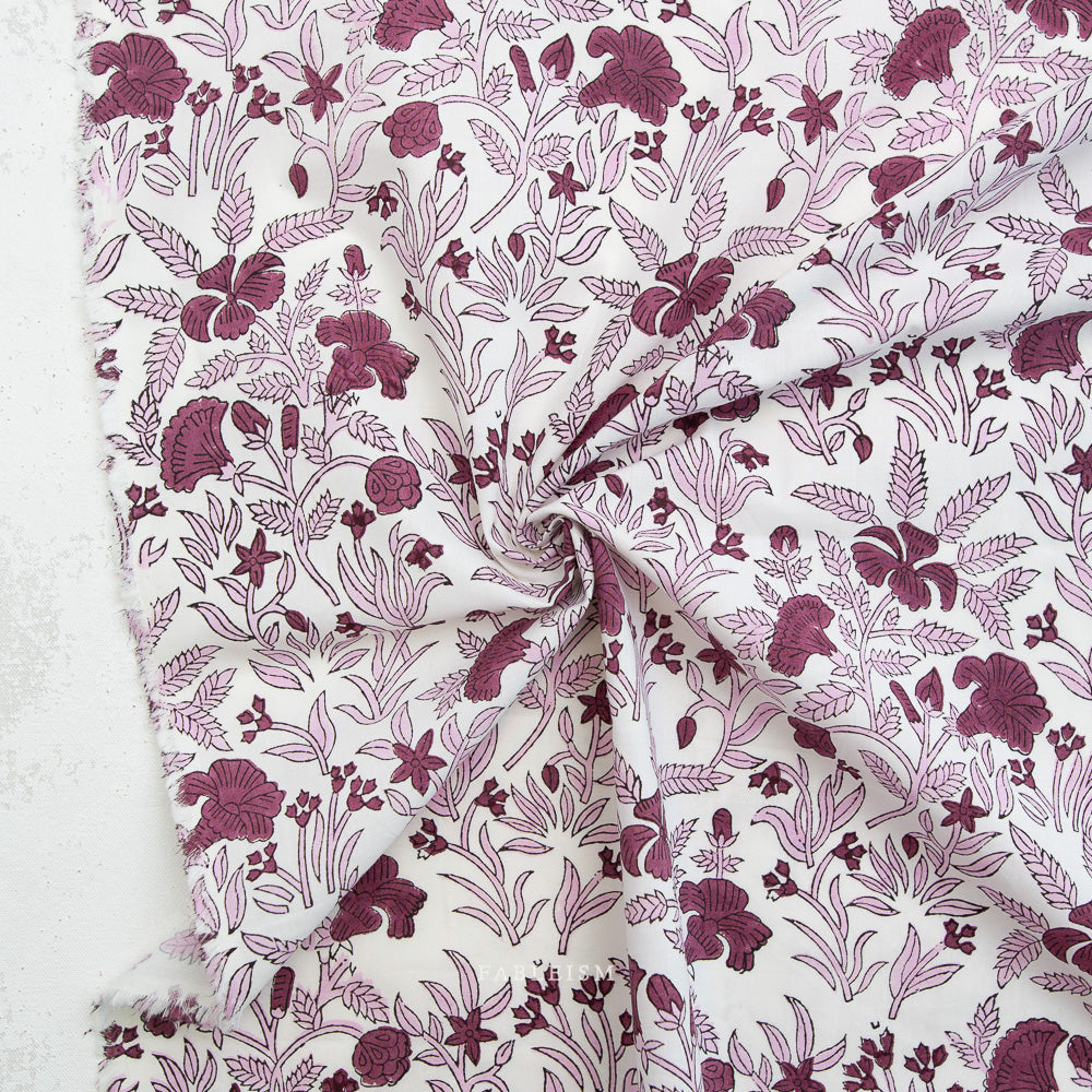 Cozy Floral in Purple | Indian Block Prints | Fableism