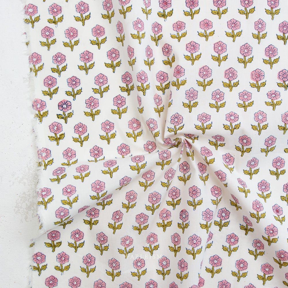 Flowerling in Pink | Indian Block Prints | Fableism