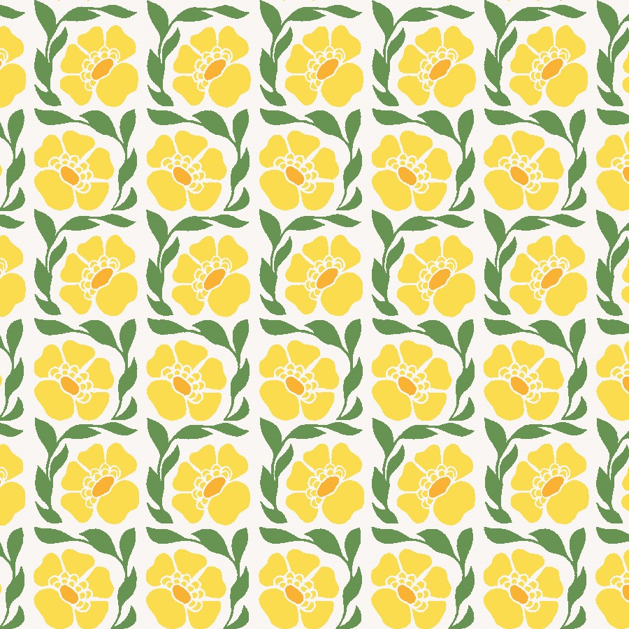 Sweet Floral Scent | Fragrant - Yellow | Loes van Oosten | Cotton + Steel Fabrics