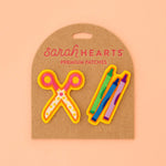 Scissors and Crayons Embroidered Patches | Sarah Hearts