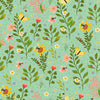 Destash - End of Bolt - 1 7/8 Yards - Garden Notes - Mint | Clothworks