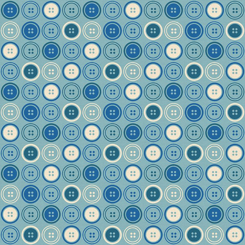 Sewing Mood - Large Buttons Light Blue | Paintbrush Studio
