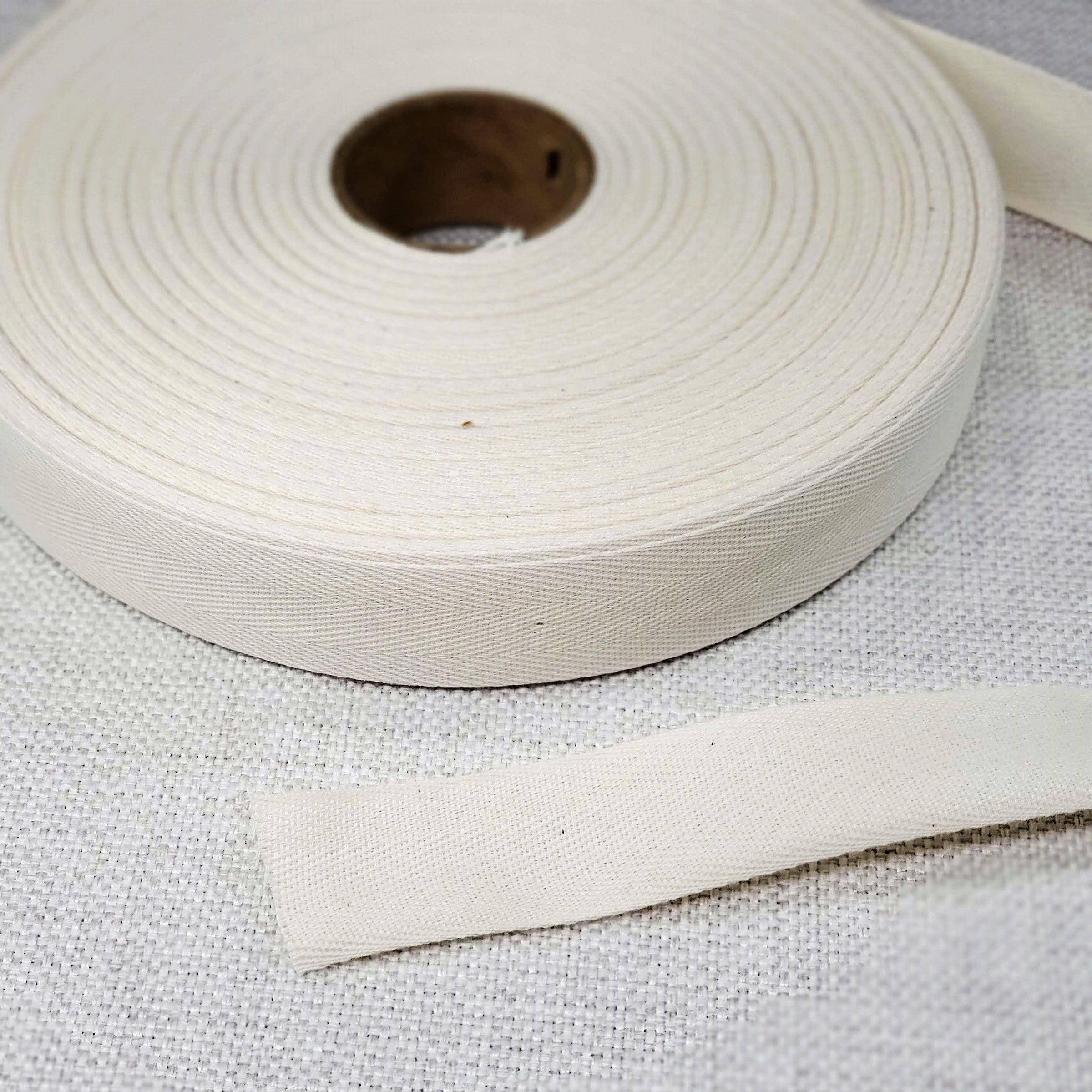 Moda Fabrics Cotton Twill Tape - White - 1/2 Wide - 100 yd Spool