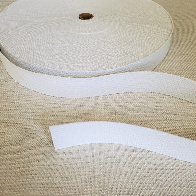 Copy of 1 1/2" wide WHITE Heavy Cotton Belting