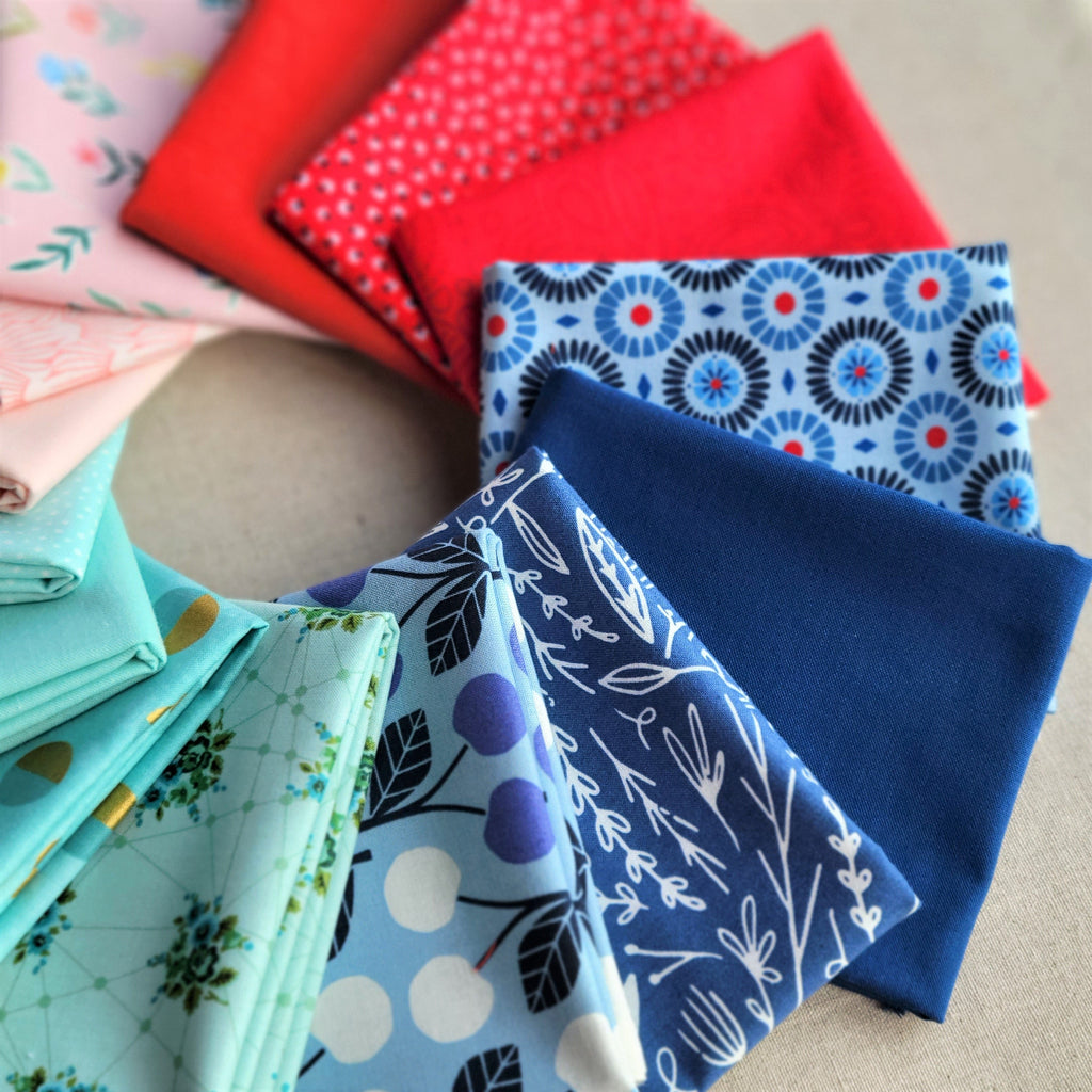 Red, Pink, Mint & Blue Bundle | Little Fabric Shop Curated Bundle