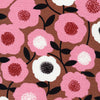 Blooms Pink | Modern Retro | Organic Cotton Barkcloth | Cloud 9 Fabrics | Tina Vey