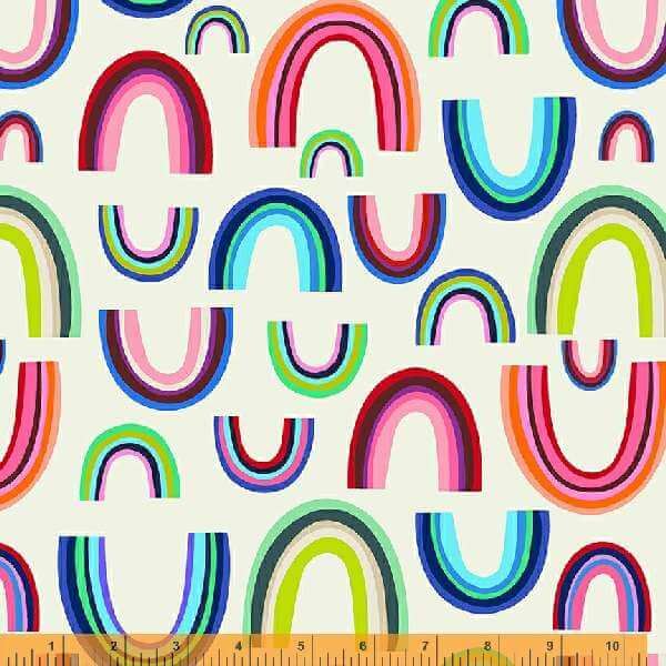 Color Wheel | Rainbows - Ivory | Annabel Wrigley | Windham Fabrics