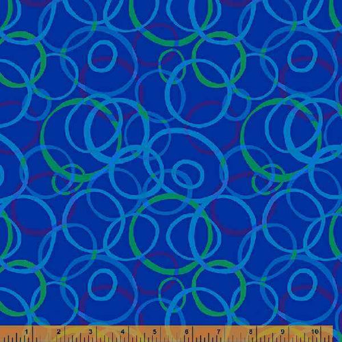 Color Wheel | Rings - Blue | Annabel Wrigley | Windham Fabrics