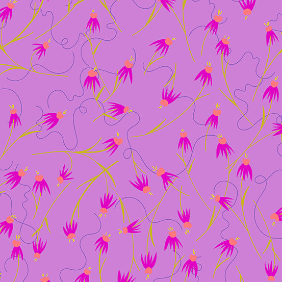 Wildflowers | Alison Glass | Coneflower - Lilac | Andover Fabrics