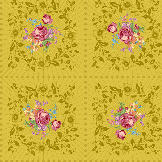 Nonna | Giucy Giuce | Wreath - Mustard | Andover Fabrics
