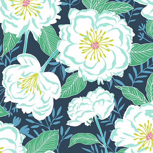 Flora & Fauna | Patty Sloniger | Camelias - Shadow | Andover Fabrics